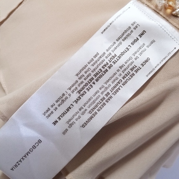 nwt BCBGMAXAZRIA Thassia Tiered Beaded Gown Dress - Picture 8 of 8